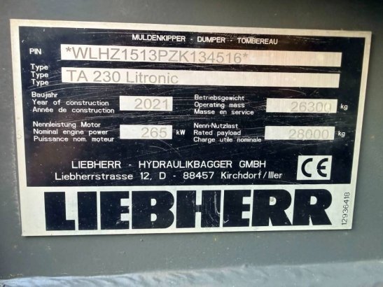 Liebherr TA230 TA230 2021 2 Articulated Dump Trucks image 10