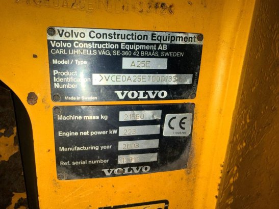 Volvo A25E A25E 2008 2 Articulated Dump Trucks image 3