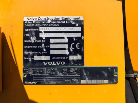 Volvo L90G L90G 2014 2 Wheel Loaders image 5