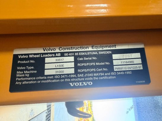 Volvo L150E L150E 2005 2 Wheel Loaders image 6