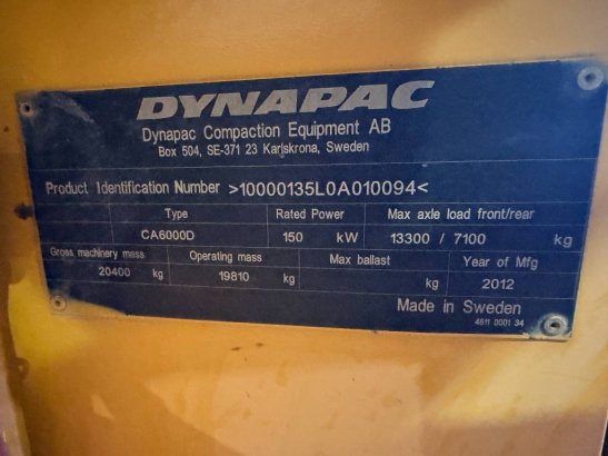 Dynapac CA6000D CA6000D 2012 2 image 7