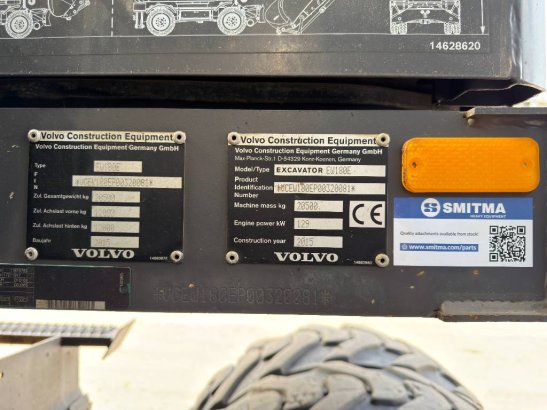 Volvo EW180E EW180E 2015 2 Wheeled Excavators image 8