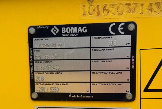 Bomag BW 138 AD-5 413 2018 2 image 9