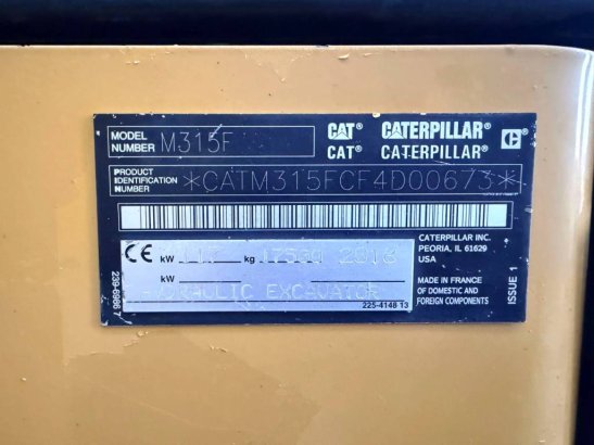 CAT M315F M315F 2018 2 Wheeled Excavators image 9