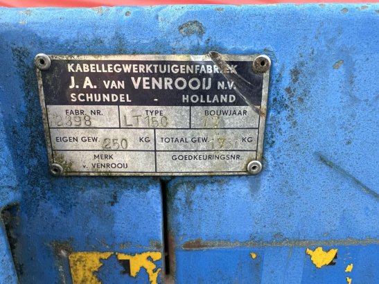 Venrooij kabelwagen aanhanger - Gebruikt Venrooij kabelwagen aanhanger - Gebruikt 1977 2 image 5