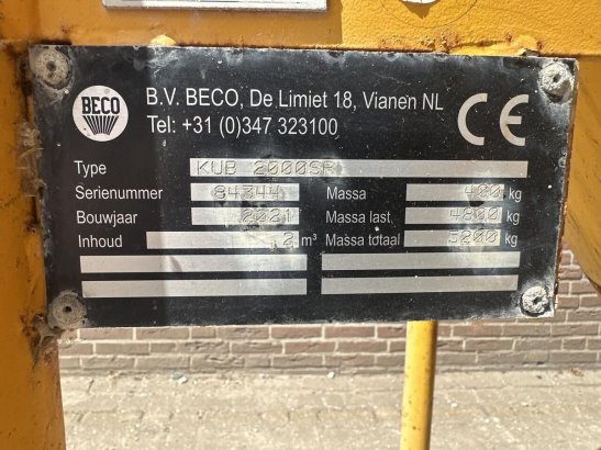 betonstortkubel staand rond onderlosser - Gebruikt betonstortkubel staand rond onderlosser - Gebruikt 2022 2 image 15