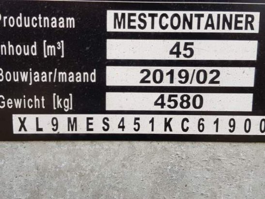 Nieuwe RDW gekeurde mestcontainer - Nieuw NIEUWE RDW gekeurde mestcontainer - Nieuw 2021 1 image 18