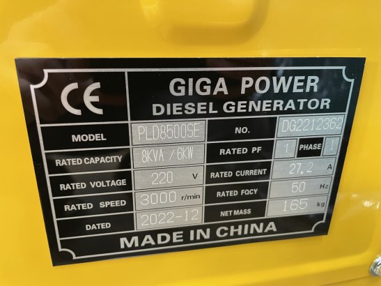 Giga power PLD8500SE 8 kVA silent generator Giga power PLD8500SE 8 kVA silent generator 2022 1 Generators image 10