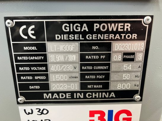 Giga power LT-W30GF 37.5 kVA silent generator Giga power LT-W30GF 37.5 kVA silent generator 2023 2 Generators image 10