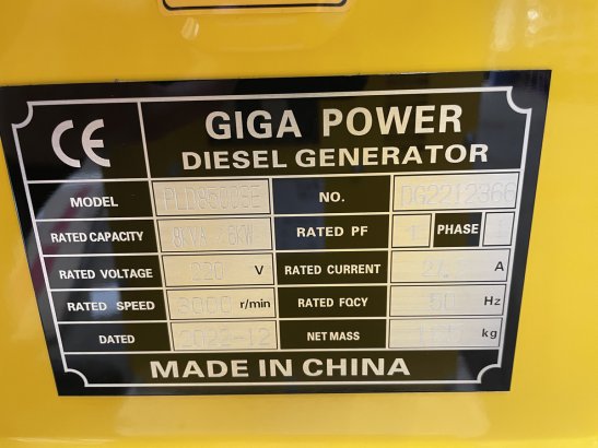 Giga power PLD8500SE 8 kVA silent generator Giga power PLD8500SE 8 kVA silent generator 2022 1 Generators image 10