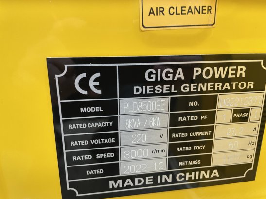 Giga power PLD8500SE 8 kVA silent generator Giga power PLD8500SE 8 kVA silent generator 2022 2 Generators image 10