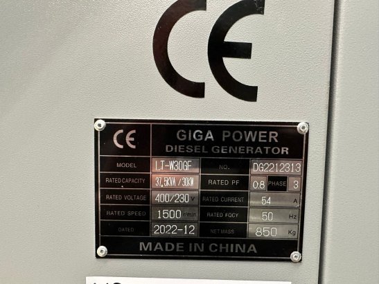 Giga power LT-W30GF 37.5 kVA silent generator Giga power LT-W30GF 37.5 kVA silent generator 2022 2 Generators image 11