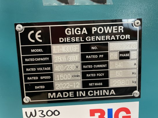 Giga power LT-W300GF 375 kVA silent generator Giga power LT-W300GF 375 kVA silent generator 2022 2 Generators image 22