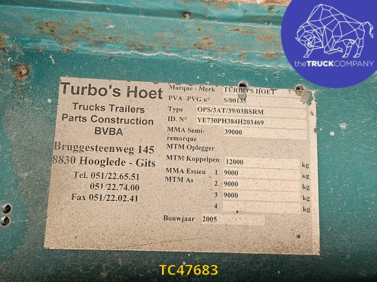 Turbos Hoet Curtainsides TURBOS HOET 2005 2 image 13