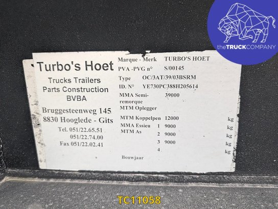 Turbos Hoet Tank chassis Gooseneck Container Transport TURBOS HOET Tank chassis Gooseneck 2009 2 image 9
